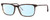 Profile View of Chopard VCH285-0722 Designer Blue Light Blocking Eyeglasses in Brown Tortoise Havana Black Grey Unisex Rectangular Full Rim Acetate 55 mm