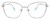 Front View of Chopard VCHF15S-0579 Designer Single Vision Prescription Rx Eyeglasses in Shiny Silver 23KT Gold Plated/Blue/Gemstone Accent Ladies Cat Eye Full Rim Metal 55 mm