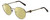 Profile View of Chopard VCHC52S-0594 Designer Polarized Reading Sunglasses with Custom Cut Powered Sun Flower Yellow Lenses in Shiny 23KT Gold Plated/Tortoise Havana Brown/Heart Gemstone Accent Ladies Round Full Rim Metal 51 mm