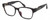 Profile View of Chopard VCH304S-09MS Designer Progressive Lens Prescription Rx Eyeglasses in Gloss Black Grey Line Pattern/Silver Green Gemstone Flower Accent Ladies Cat Eye Full Rim Acetate 54 mm