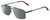 Profile View of Chopard VCHF56-0568 Designer Polarized Reading Sunglasses with Custom Cut Powered Smoke Grey Lenses in Shiny Black Gunmetal Tortoise Havana Brown Mens Rectangular Full Rim Metal 57 mm
