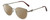Profile View of Chopard VCHF51S-0579 Designer Polarized Reading Sunglasses with Custom Cut Powered Amber Brown Lenses in Shiny Silver/Mulberry Purple Crystal/Gemstone Accent Ladies Cat Eye Full Rim Metal 54 mm