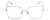 Front View of Chopard VCHF49M-0300 Designer Single Vision Prescription Rx Eyeglasses in Shiny Gold Ladies Square Full Rim Metal 55 mm