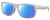 Profile View of Costa Del Mar Baffin Designer Polarized Reading Sunglasses with Custom Cut Powered Blue Mirror Lenses in Matte Light Grey Unisex Square Full Rim Acetate 58 mm