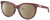 Profile View of Costa Del Mar Victoria Designer Polarized Reading Sunglasses with Custom Cut Powered Amber Brown Lenses in Matte Plum Purple Silver Ladies Cat Eye Full Rim Acetate 55 mm