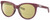 Profile View of Costa Del Mar Victoria Designer Polarized Reading Sunglasses with Custom Cut Powered Sun Flower Yellow Lenses in Matte Plum Purple Silver Ladies Cat Eye Full Rim Acetate 55 mm
