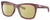 Profile View of Costa Del Mar Caldera Designer Polarized Reading Sunglasses with Custom Cut Powered Sun Flower Yellow Lenses in Matte Plum Purple Silver Unisex Square Full Rim Acetate 55 mm