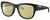 Profile View of Costa Del Mar Caleta Designer Polarized Reading Sunglasses with Custom Cut Powered Sun Flower Yellow Lenses in Matte Black Plum Purple Unisex Square Full Rim Acetate 55 mm