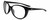 Profile View of NIKE ESSENCE CT8234 Designer Reading Eye Glasses in Gloss Black White Unisex Oval Full Rim Acetate 56 mm