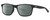 Profile View of NIKE WHIZ EV1160 Designer Polarized Reading Sunglasses with Custom Cut Powered Smoke Grey Lenses in Matte Anthracite Grey White Unisex Rectangular Full Rim Acetate 48 mm