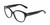 Profile View of Kate Spade KIERST2-807-Y7 Designer Bi-Focal Prescription Rx Eyeglasses in Gloss Black Silver Logo Ladies Cat Eye Full Rim Acetate 56 mm