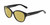 Profile View of Kate Spade KIERST2-807-Y7 Designer Polarized Reading Sunglasses with Custom Cut Powered Sun Flower Yellow Lenses in Gloss Black Silver Logo Ladies Cat Eye Full Rim Acetate 56 mm