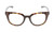 Front View of Wiley-X Ultra Captivate Designer Single Vision Prescription Rx Eyeglasses in Gloss Amber Brown Tortoise Havana Black Gold Ladies Panthos Full Rim Acetate 51 mm