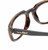 Close Up View of Wiley-X Ultra Captivate Designer Bi-Focal Prescription Rx Eyeglasses in Gloss Amber Brown Tortoise Havana Black Gold Ladies Panthos Full Rim Acetate 51 mm