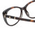Close Up View of Kate Spade SHERYLYN Designer Reading Eye Glasses in Gloss Black Amber Brown Tortoise Havana Ladies Cat Eye Full Rim Acetate 54 mm