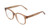 Profile View of BCBG BAR104BL Designer Reading Eye Glasses with Custom Cut Powered Lenses in Nude Brown Crystal  Unisex Panthos Full Rim Acetate 52 mm