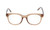 Front View of BCBG BAR104BL Designer Reading Eye Glasses with Custom Cut Powered Lenses in Nude Brown Crystal  Unisex Panthos Full Rim Acetate 52 mm