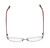 Top View of BCBG BAR302 Cat Eye Semi-Rimless Reading Glasses +1.00 Red Tortoise Crimson 54mm
