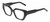 Profile View of Reptile Cryptodira Designer Single Vision Prescription Rx Eyeglasses in Gloss Black Ladies Butterfly Full Rim Acetate 55 mm