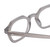 Close Up View of Reptile Liaochelys Unisex Designer Reading Glasses in Grey Crystal & Silver 48mm