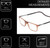 Frame Dimensions View of Calabria SP02 Snap Magnetic Reading Glasses Crystal Brown Adjustable Temples Eyeglass Around the Neck Hanging Readers