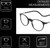 Frame Dimensions View of Calabria SP04 Snap Magnetic Reading Glasses Black Front Connect Adjustable Temples Eyeglass Around Neck Hanging Readers