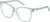 Profile View of QUAY Australia After Party Designer Progressive Lens Prescription Rx Eyeglasses in Clear Aqua Blue Ladies Square Full Rim Acetate 66 mm