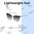 Lightweight Construction Illustration of QUAY After Party Women's Square Polarized BI-FOCAL Sunglasses in Clear Aqua Blue 66mm