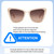 Size Awareness Illustration of QUAY Australia All Talk CatEye Multi-Focus Blue Light Glasses in Bone White 58mm