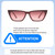 Size Awareness Illustration of QUAY Australia Bad Habit Designer Reading Glasses Oxblood Red Cat Eye 65mm