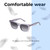 Lightweight Construction Illustration of QUAY Australia Call The Shots Women's Cat Eye Full Rim Designer Prescription Eyeglasses in Crystal Crystal Sweet Pea Lilac 54mm Rx-Progressive