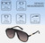 Dimensions and Measurements Illustration of QUAY Australia Chart Topper Mens Pilot Designer Blue Light Glasses in Black 57mm