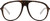 Front View of QUAY Australia Chart Topper Designer Bi-Focal Prescription Rx Eyeglasses in Dark Brown Tortoise Mens Pilot Full Rim Acetate 57 mm