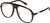 Profile View of QUAY Australia Chart Topper Designer Progressive Lens Blue Light Blocking Eyeglasses in Dark Brown Tortoise Mens Pilot Full Rim Acetate 57 mm