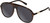 Profile View of QUAY Australia Chart Topper Designer Polarized Reading Sunglasses with Custom Cut Powered Smoke Grey Lenses in Dark Brown Tortoise Mens Pilot Full Rim Acetate 57 mm