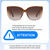 Size Awareness Illustration of QUAY Australia Ever After Women's Cat Eye Full Rim Designer Prescription Eyeglasses in Brown Doe 58mm Rx-BI-FOCAL