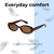 Lightweight Construction Illustration of QUAY Felt Cute Women's Round Polarized BI-FOCAL Sunglasses Chocolate Brown 52 mm