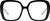 Front View of QUAY Australia Full Glam Designer Reading Eye Glasses in Gloss Black Ladies Square Full Rim Acetate 56 mm
