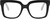 Front View of QUAY Australia Icy Designer Single Vision Prescription Rx Eyeglasses in Gloss Black Ladies Square Full Rim Acetate 52 mm