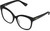 Profile View of QUAY Australia It's My Way Designer Progressive Lens Prescription Rx Eyeglasses in Matte Black Ladies Cat Eye Full Rim Acetate 59 mm