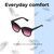 Lightweight Construction Illustration of QUAY It's My Way Women's Matte Black Cat Eye Polarized BI-FOCAL Sunglasses 59 mm
