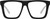 Front View of QUAY Australia Name Drop Designer Bi-Focal Prescription Rx Eyeglasses in Gloss Black Unisex Square Full Rim Acetate 55 mm