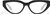 Front View of QUAY Australia Narrow Down Designer Reading Eye Glasses in Gloss Black Ladies Cat Eye Full Rim Acetate 57 mm