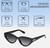 Dimensions and Measurements Illustration of QUAY Australia Narrow Down Women's Cat Eye Full Rim Designer Prescription Eyeglasses in Gloss Black 57mm Rx-SV