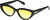 Profile View of QUAY Australia Narrow Down Designer Polarized Reading Sunglasses with Custom Cut Powered Sun Flower Yellow Lenses in Gloss Black Ladies Cat Eye Full Rim Acetate 57 mm