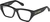 Profile View of QUAY Australia No Apologies Designer Blue Light Blocking Eyeglasses in Gloss Black Unisex Square Full Rim Acetate 55 mm