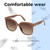 Lightweight Construction Illustration of QUAY Australia Wide Awake Designer Reading Glasses Gloss Tan Brown Panthos 59mm