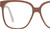 Close Up View of QUAY Australia Wide Awake Designer Reading Eye Glasses in Gloss Tan Brown Ladies Panthos Full Rim Acetate 59 mm