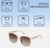 Dimensions and Measurements Illustration of QUAY Australia Wide Awake Panthos Multi-Focus Blue Light Glasses Shiny Gold 59mm