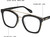 Close Up View of QUAY Australia Sweet Dreams Designer Single Vision Prescription Rx Eyeglasses in Gloss Black Unisex Panthos Full Rim Acetate 54 mm